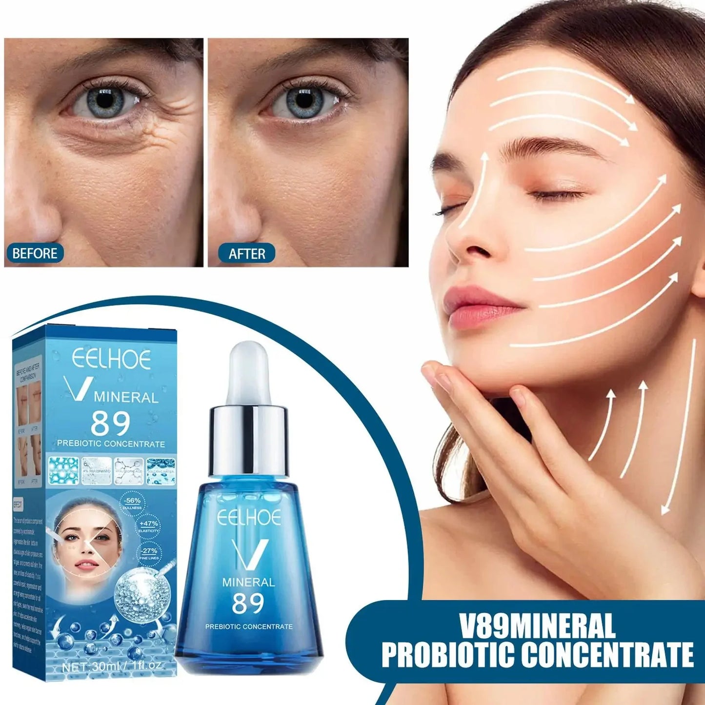 SERUM V89™️ SERUM FACIAL CON ACIDO HIALURONICO V89, REPARADOR DE LINEAS DE EXPRESION MANCHAS Y ARRUGAS