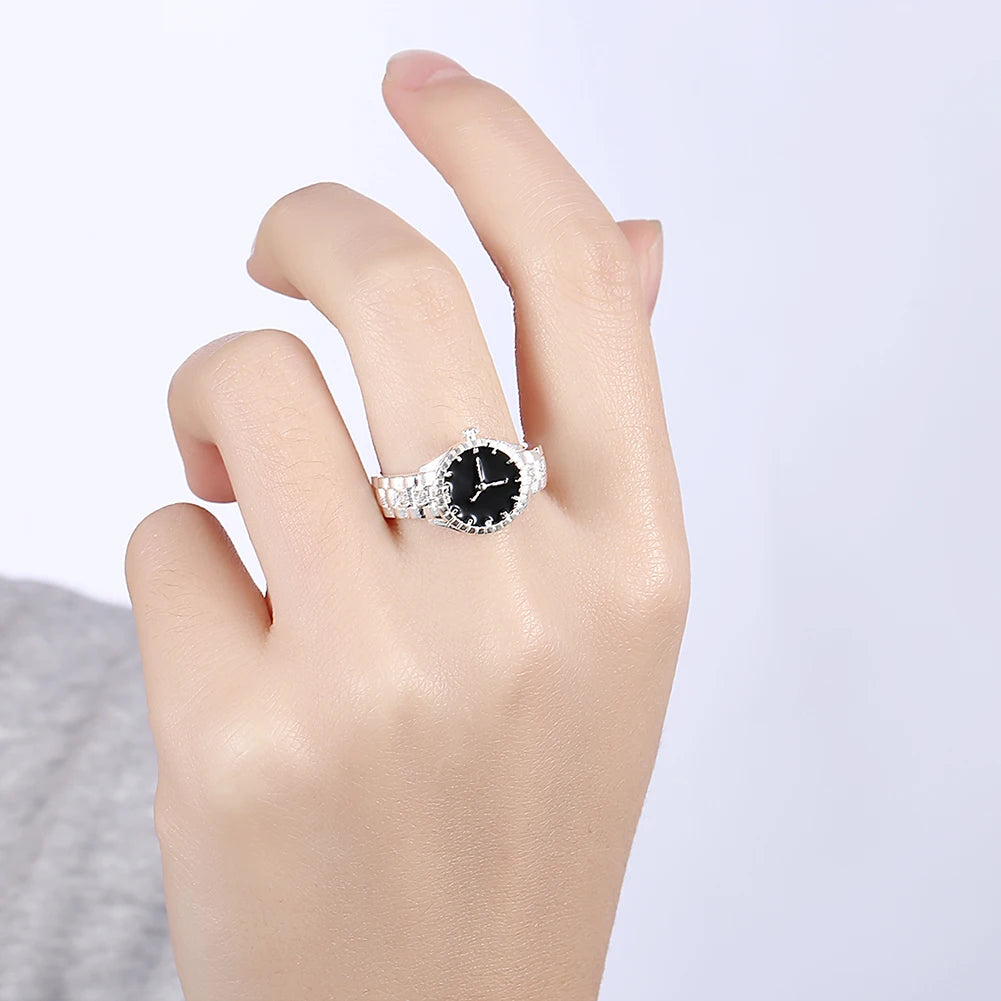 WATCH GOLDEN™️ ANILLO RELOJ PLATA 925 COMODIDAD Y ELEGANCIA